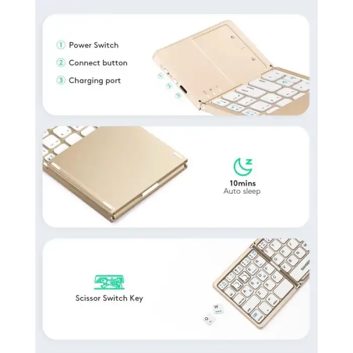 Samsers Touchpadli Katlanabilir Bluetooth Klavye