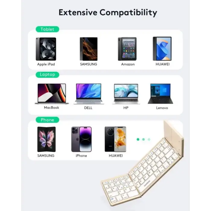 Samsers Touchpadli Katlanabilir Bluetooth Klavye