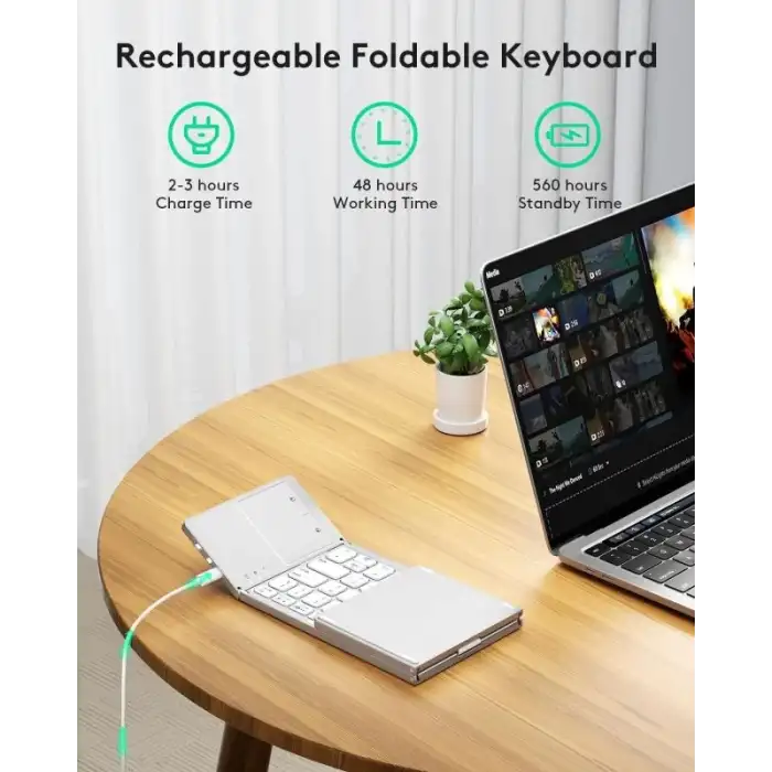 Samsers Touchpadli Katlanabilir Bluetooth Klavye