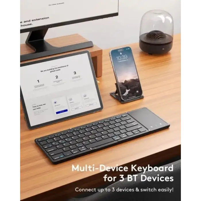 Samsers TouchPadli Katlanabilir Bluetooth Klavye