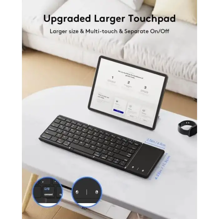 Samsers TouchPadli Katlanabilir Bluetooth Klavye