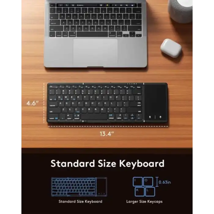 Samsers TouchPadli Katlanabilir Bluetooth Klavye