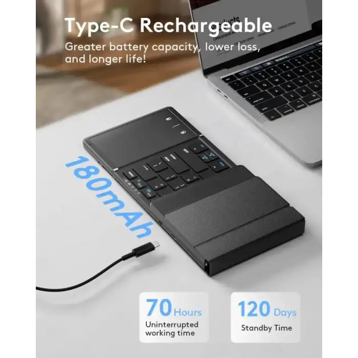 Samsers TouchPadli Katlanabilir Bluetooth Klavye