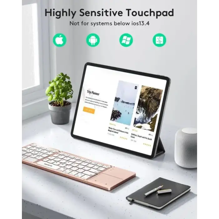 Samsers Touchpadli Katlanabilir Bluetooth Klavye