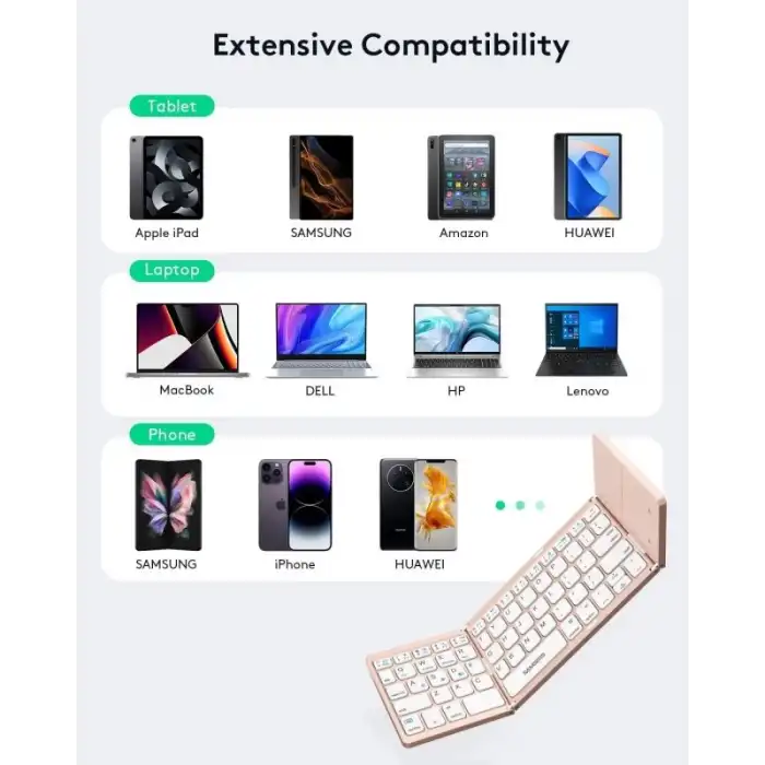 Samsers Touchpadli Katlanabilir Bluetooth Klavye