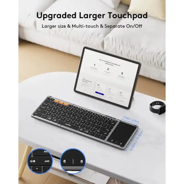 Samsers TouchPadli Katlanabilir Bluetooth Klavye