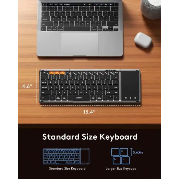 Samsers TouchPadli Katlanabilir Bluetooth Klavye