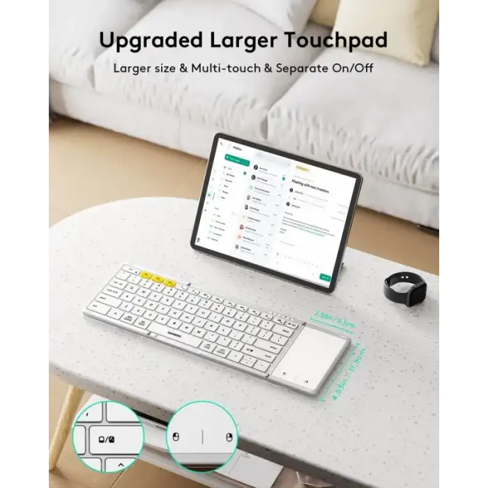 Samsers TouchPadli Katlanabilir Bluetooth Klavye