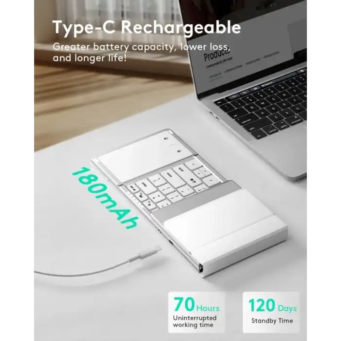 Samsers TouchPadli Katlanabilir Bluetooth Klavye