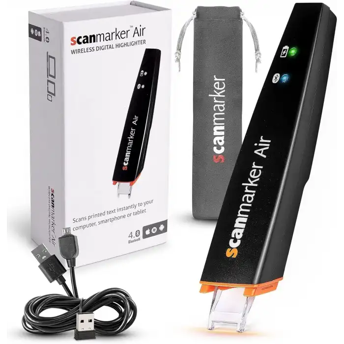 Scanmarker Air Pen Tarayıcı, Okuma Kalemi ve Tercüman - iOS, Android - Siyah
