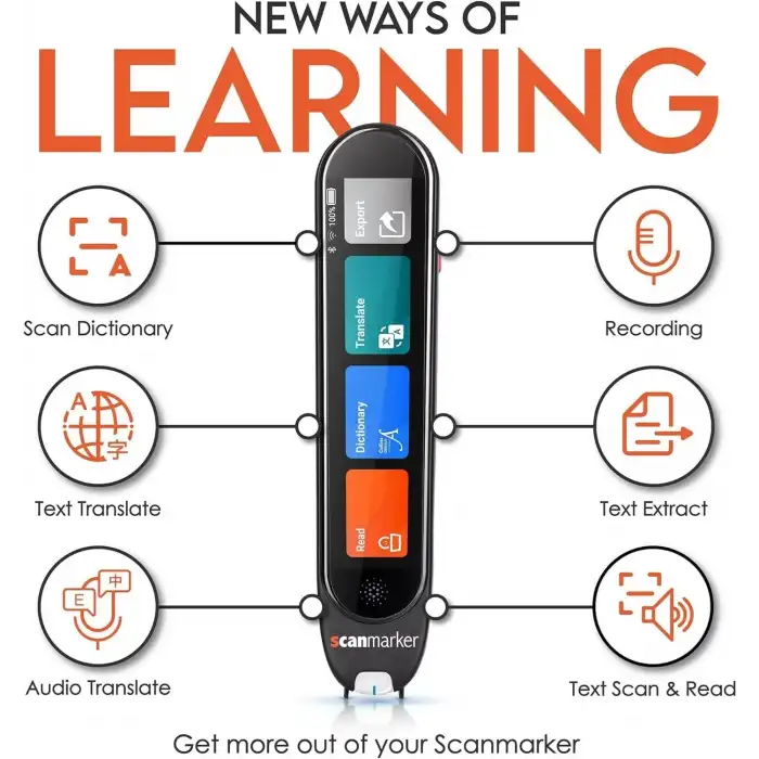 Scanmarker Pro - Bağımsız Okuma Kalemi ve Tercüman - Dil Öğrenenler İçin