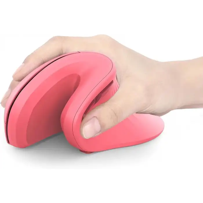 Seenda Ergonomik Kablosuz Dikey Mouse, Bluetooth 4.0+USB - Gül Pembesi