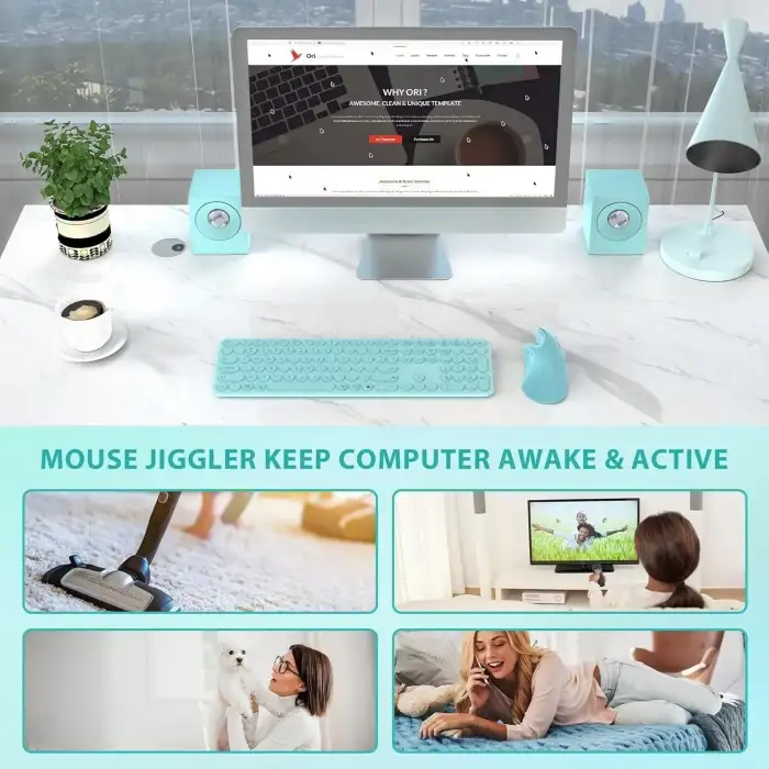 Seenda Ergonomik Kablosuz Dikey Mouse, Bluetooth 4.0+USB - Nane Yeşili