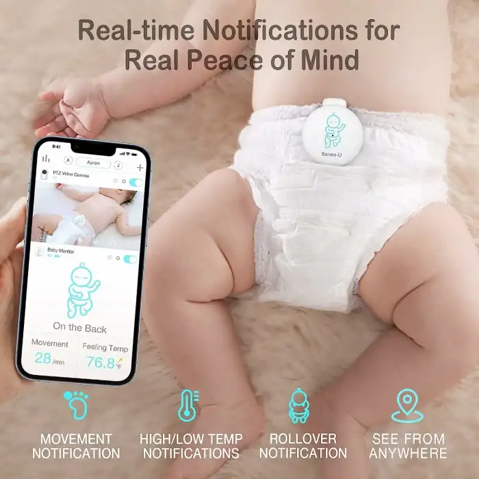 Sense-U Akıllı Bebek Monitörü 3 + 2K Uzaktan Kamera