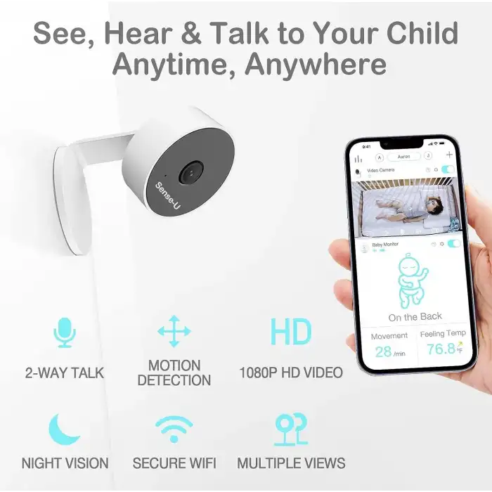 Sense-U HD Video Bebek Monitörü 1080P HD, FSA ve HSAya Uygun