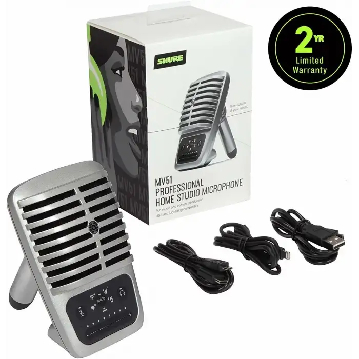 Shure MV51 Dijital Geniş Diyaframlı Kondenser Mikrofon