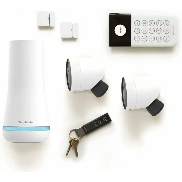 SimpliSafe 7 Parça Kablosuz Dış Mekan Kameralı Ev Güvenlik Sistemi