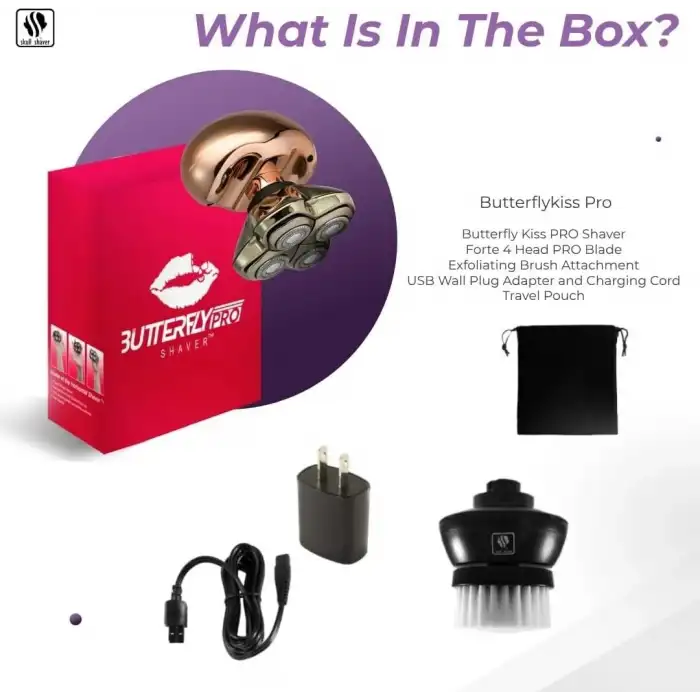 Skull Shaver Butterfly Kiss Pro (Rose Gold): Bikini, Bacak ve Vücut Tıraşı İçin