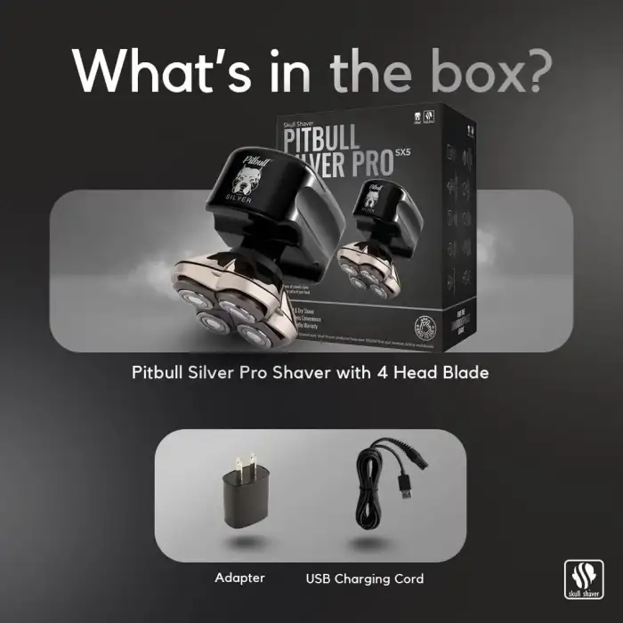 Skull Shaver Pitbull Silver Pro SX5 Kafa ve Yüz Tıraş Makinesi