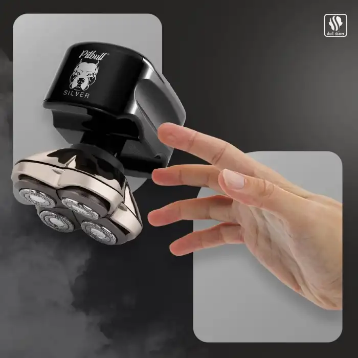 Skull Shaver Pitbull Silver Pro SX5 Kafa ve Yüz Tıraş Makinesi