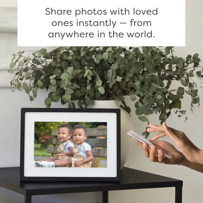 Skylight 10 Inc Dijital Resim Çerçevesi - Dokunmatik - Telefon Kontrollü, Siyah