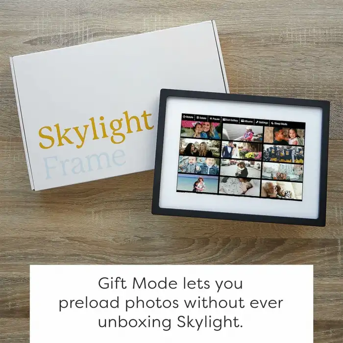 Skylight 10 Inc Dijital Resim Çerçevesi - Dokunmatik - Telefon Kontrollü, Siyah