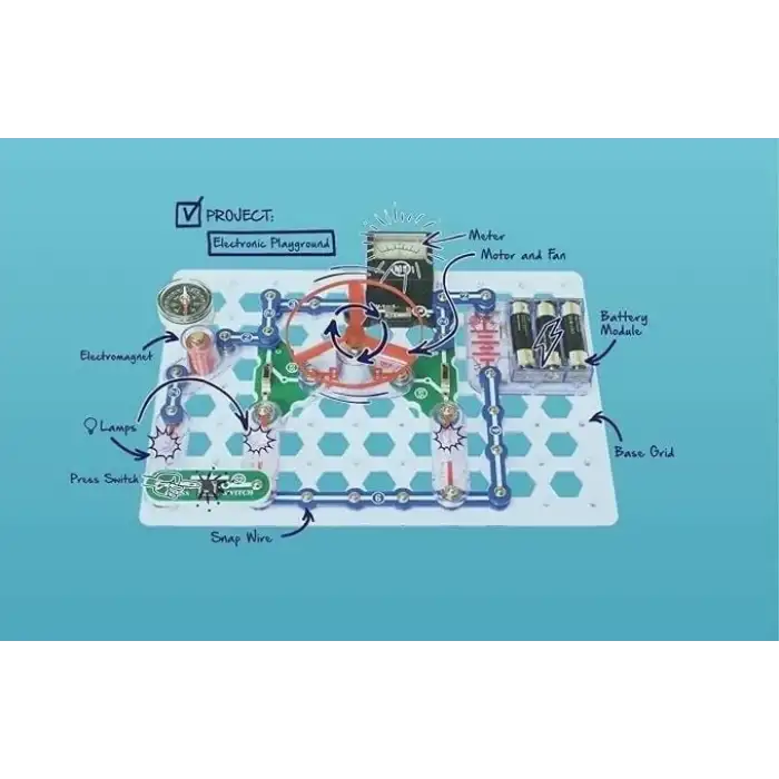 Snap Circuits Elektronik Araştırma Kiti - 8 Yaş ve Üzeri Çocuklar İçin