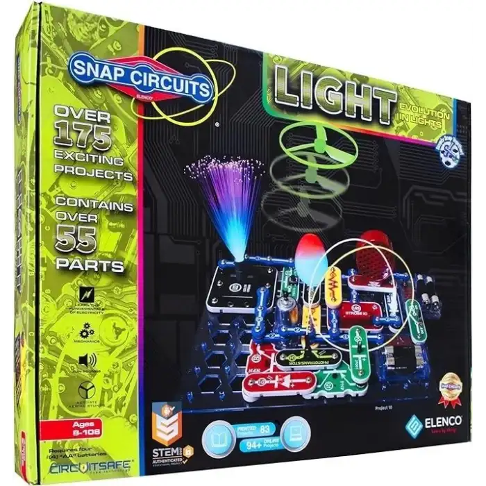 Snap Circuits LIGHT Elektronik  Set 8+ Yaş Çocuklar İçin STEM Eğitim Kiti