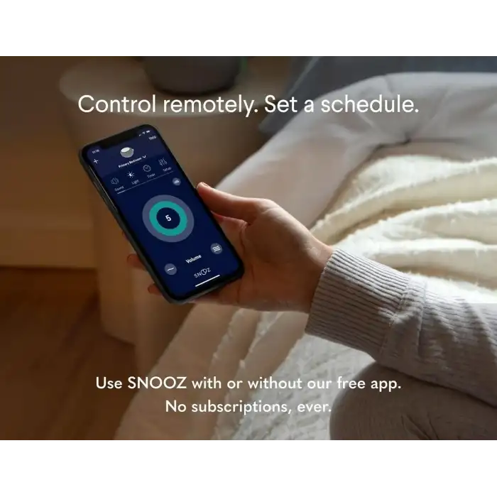 Snooz Akıllı Beyaz Gürültü Makinesi - Uygulamalı, Uzaktan Kumanda - Siyah