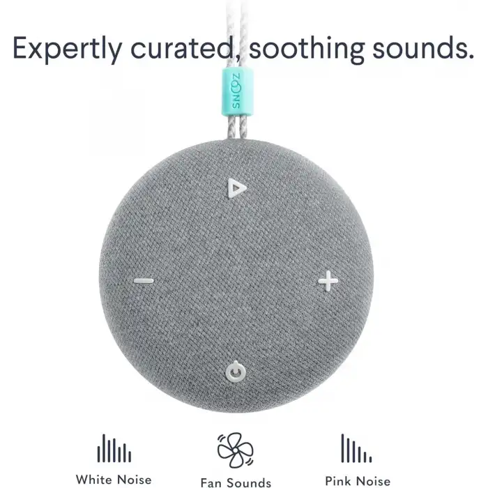 Snooz Go - Beyaz Gürültü Ses Makinesi, Gece Lambası ve Bluetooth Hoparlör