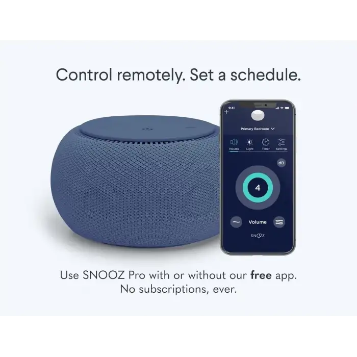 Snooz Pro - Akıllı Beyaz Gürültü Makinesi ve Seyahat Çantası - Mor