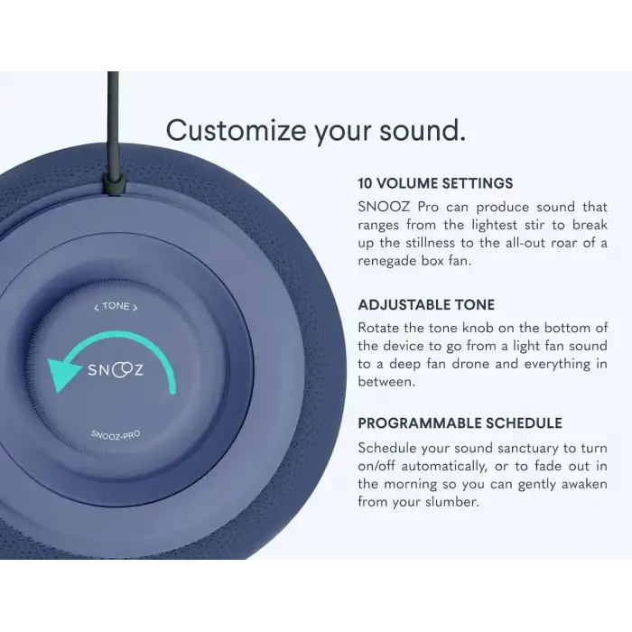 Snooz Pro - Akıllı Beyaz Gürültü Makinesi ve Seyahat Çantası - Mor