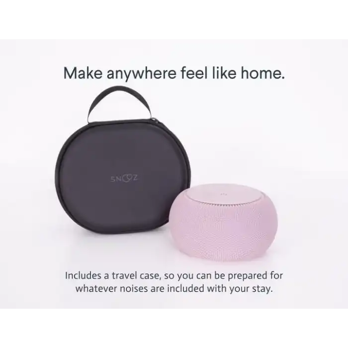 Snooz Pro - Akıllı Beyaz Gürültü Makinesi ve Seyahat Çantası - Pembe