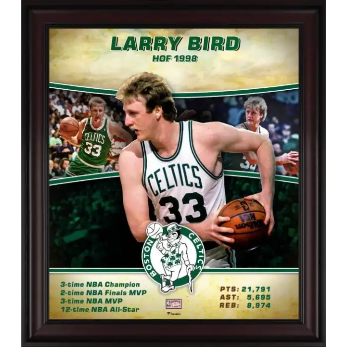 Spor Hatıra Eşyası Larry Bird Boston Celtics Çerçeveli