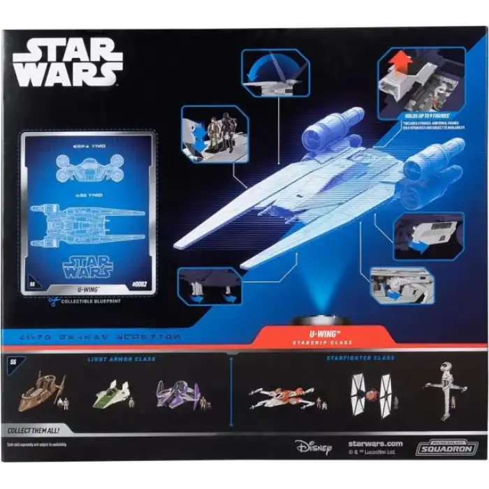 STAR WARS Micro Galaxy Squadron U-Wing Starfighter Figürleri