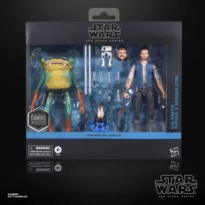 STAR WARS The Black Series Cal Kestis, BD-1, Turgle & Skoova Stev Figür