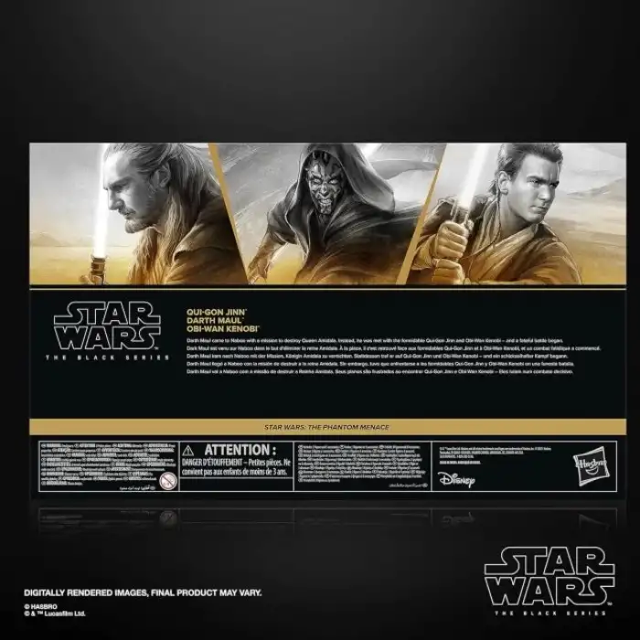 Star Wars The Black Serisi The Phantom Menace Kenobi, Maul, Qui Gon