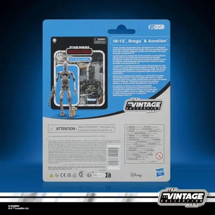 STAR WARS The Vintage Collection The Mandalorian IG-12, Grogu & Anzellan Figür