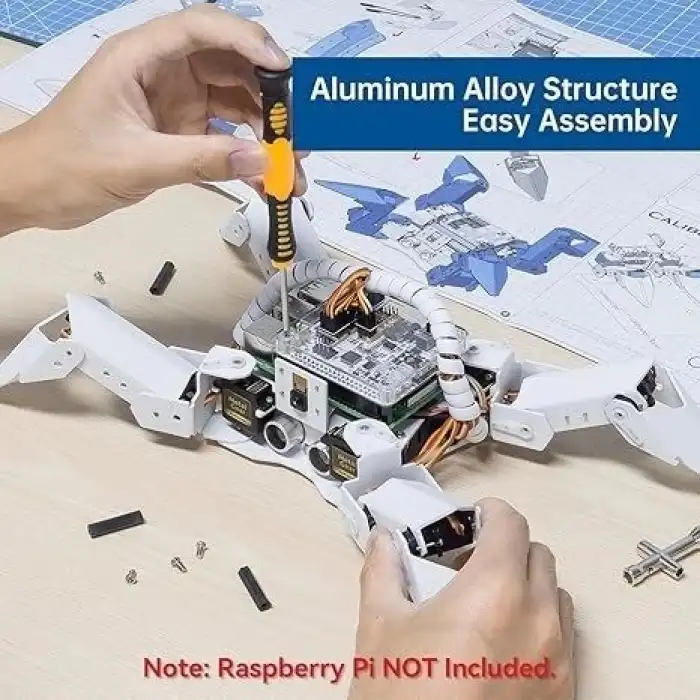 SunFounder PiCrawler AI Robot kiti Raspberry Pi için  Kamera Modüllü
