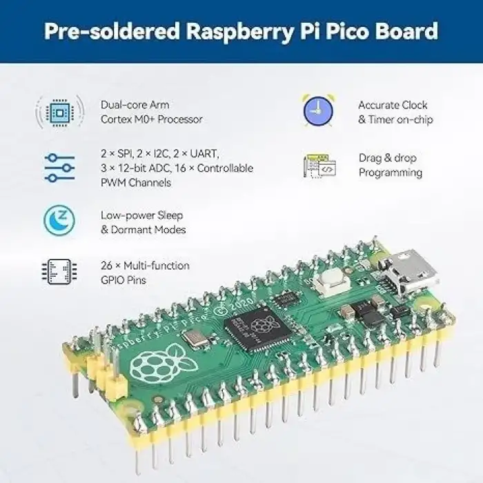 SunFounder Raspberry Pi Pico Ultimate Başlangıç ​​Seti 320+ Parça