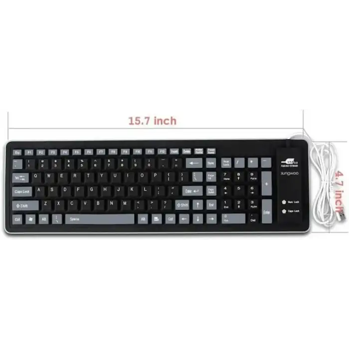 sungwoo Katlanabilir Silikon Kablolu Klavye