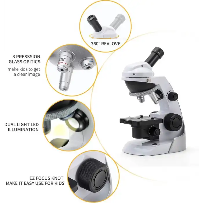 Swift 60X-200X, Çocuklar İçin Bileşik Monoküler Mikroskop