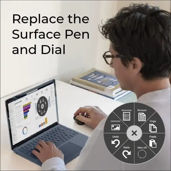 Swiftpoint SurfacePoint Kablosuz Ergonomik Mouse, Sunum Tıklayıcısı - Siyah