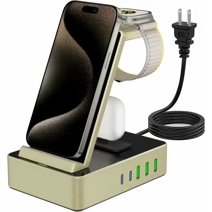 Tacelary 8i 1 arada 100W Alüminyum Alaşımlı Şarj İstasyonu - Sarı