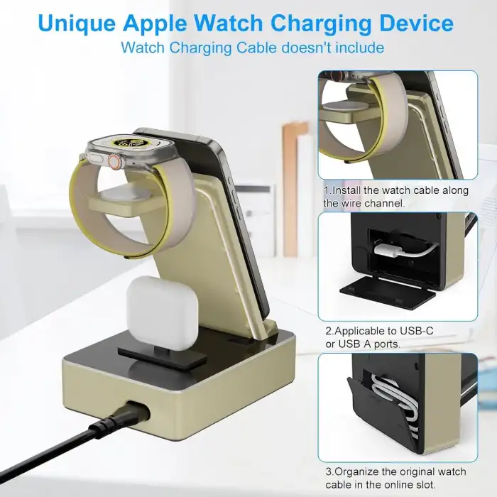 Tacelary 8i 1 arada 100W Alüminyum Alaşımlı Şarj İstasyonu - Sarı