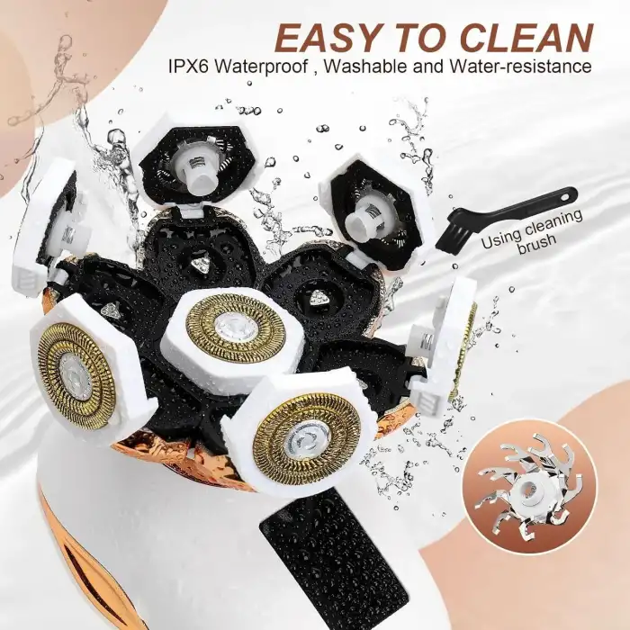 Tayayo 7D Kadınlar için 2si 1 arada Elektrikli Tıraş Makinesi Islak/Kuru