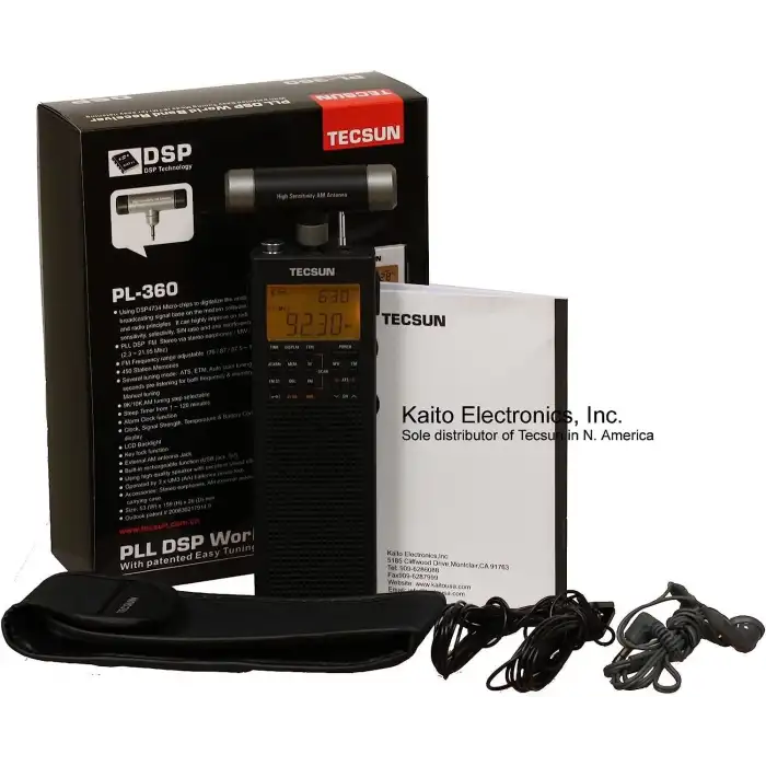 Tecsun PL-360 Dijital PLL Taşınabilir AM/FM Kısa Dalga Radyo