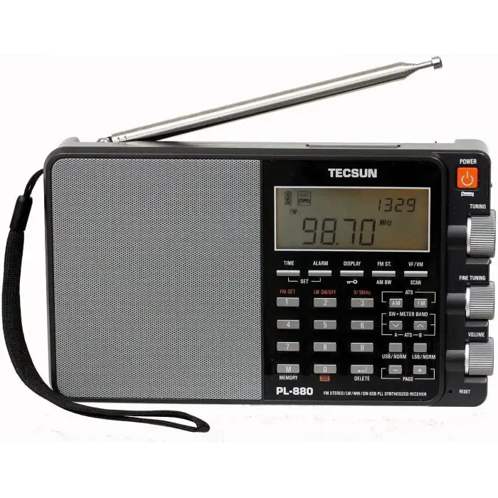 Tecsun PL880 Taşınabilir Dijital PLL Çift Dönüşümlü AM/FM