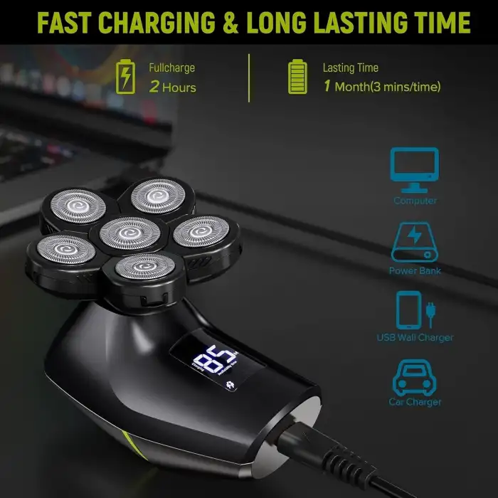 Telfun 6D Baş Tıraş Makinesi - Erkek/Kadın Bakımı - Çantası ile Birlikte