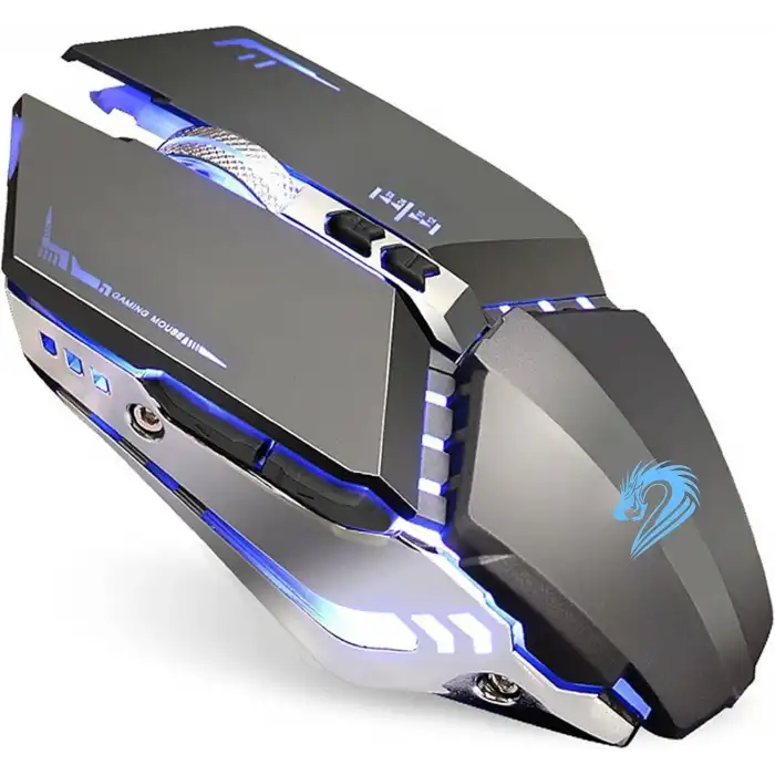 TENMOS T12 Kablosuz Oyun Mouse Şarj Edilebilir, 2.4G Sessiz Optik - Gri